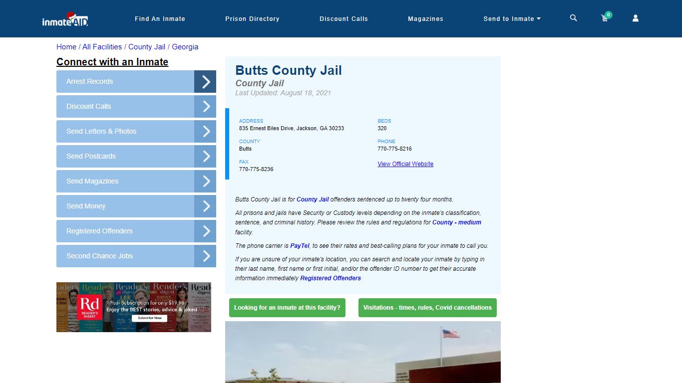 Butts County Jail - Inmate Locator - Jackson, GA