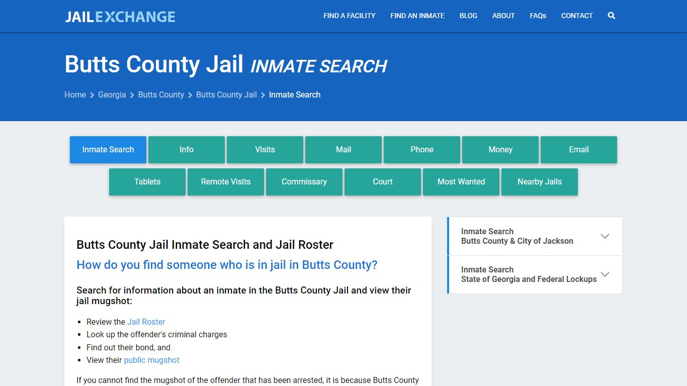 Inmate Search: Roster & Mugshots - Butts County Jail, GA - Jail Exchange