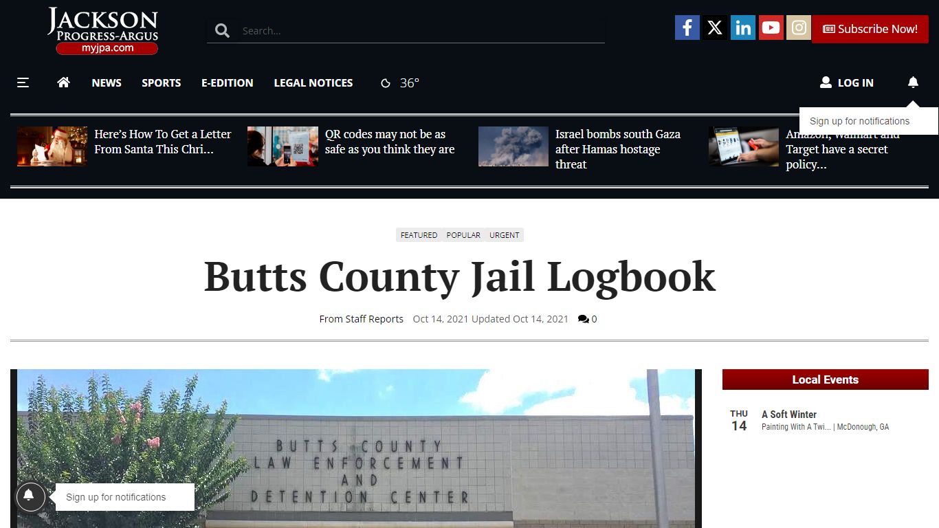 Butts County Jail Logbook | News | jacksonprogress-argus.com